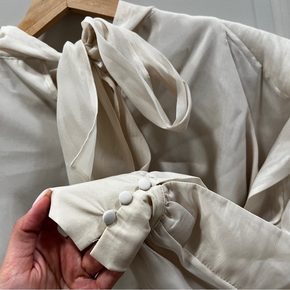 SNIDEL Organic See Through Puff Sleeve Blouse - Picture 4 of 5